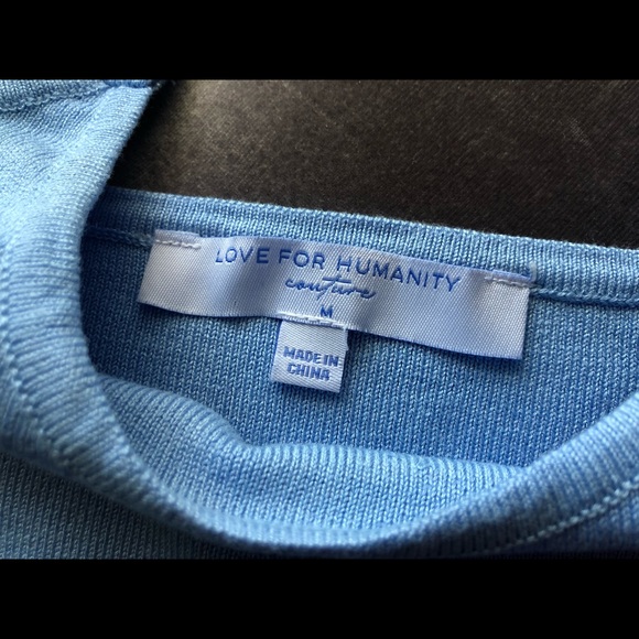 Love for humanity couture size medium cropped halter tank top bralette - Picture 4 of 7